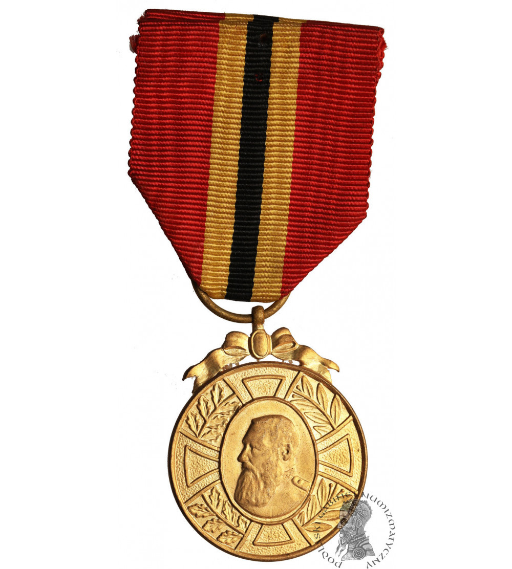 Belgia, Leopold II (1865-1909). Medal Pamiątkowy 1905, Rubinowy Jubileusz panowania króla Leopolda II