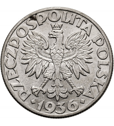 Polska. 5 złotych 1936, żaglowiec