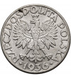 Polska. 5 złotych 1936, żaglowiec