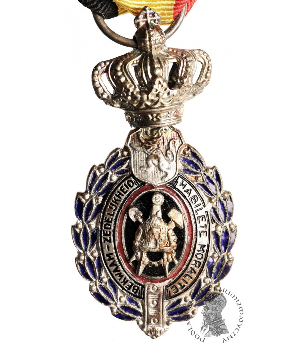 Belgia, Leopold II (1865 - 1909). Odznaka 1905 za osiągnięcia w przemyśle "Habilete Moralite"