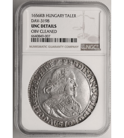 Hungary (Holy Roman Empire). Ferdinand III, 1625-1637-1657. Thalar (Reichstaler) 1656 KB, Kremnitz Mint - NGC UNC Details