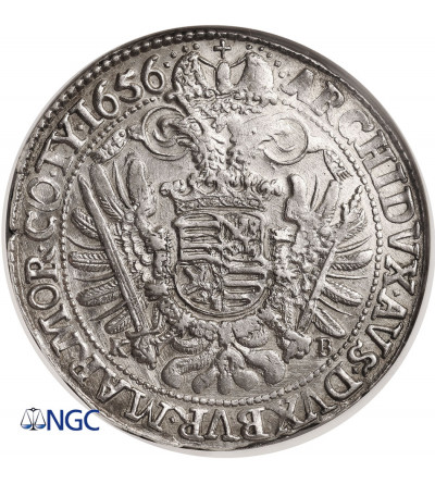 Hungary (Holy Roman Empire). Ferdinand III, 1625-1637-1657. Thalar (Reichstaler) 1656 KB, Kremnitz Mint - NGC UNC Details