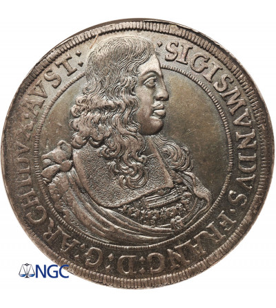 Austria (Święte Cesarstwo Rzymskie). Arcyksiąże Zygmunt Franciszek, 1662-1665. Talar 1665, mennica Hall - NGC MS 62