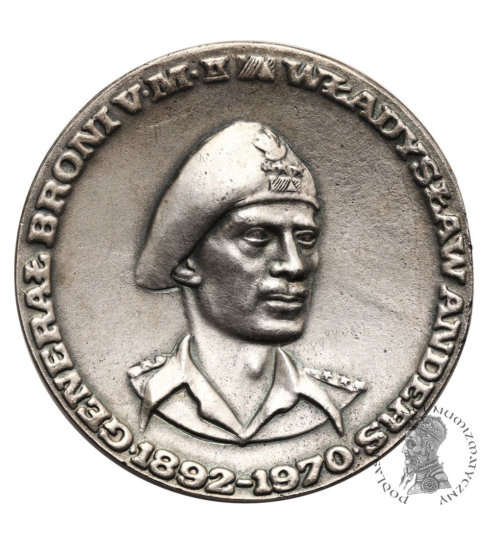 Polska. Medal 1977 gen. Władysław Anders Emigracja, kopia