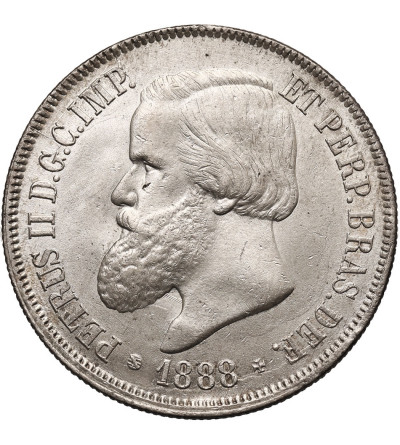 Brazil, Pedro II 1831-1889. 2000 Reis 1888