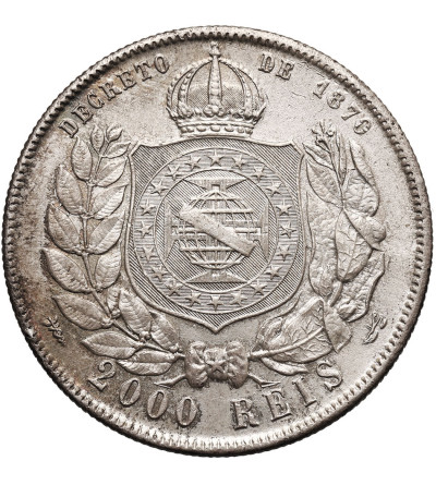 Brazil, Pedro II 1831-1889. 2000 Reis 1888