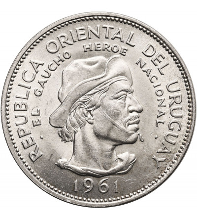 Uruguay. 10 Pesos 1961, sesquicentennial of against Spain