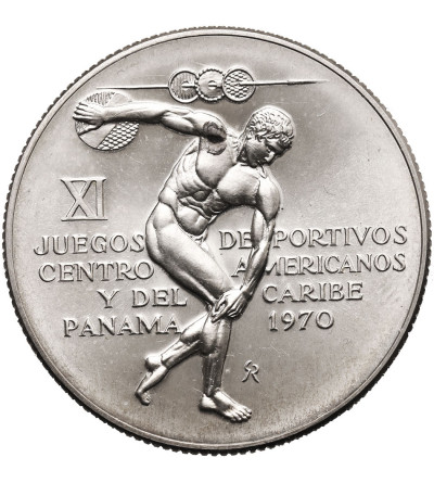 Panama. 5 Balboas 1970, 11th Central American and Caribbean Games