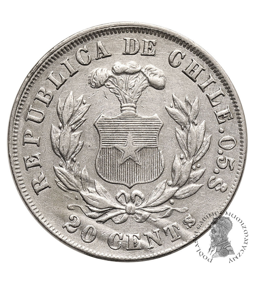 Chile. 20 Centavos 1881