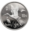 China, People's Republic. 10 Yuan 1992, White Storks - Proof