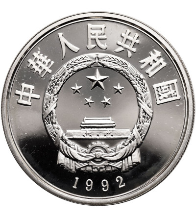 Chiny, Republika Ludowa. 10 Yuan 1992, bociany białe - Proof