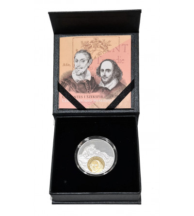 Cameroon, Republic. 500 francs 2016, Commemorative coin “Cervantes and Shakespeare” - Proof