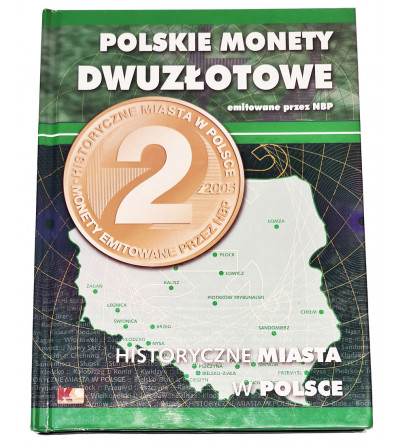 Polska. Album Polskie Monety Dwuzłotowe 2005, Historyczne Miasta w Polsce, pełny komplet 32 sztuki