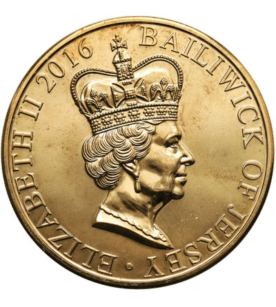 Bailiwick of Jersey. 5 Pounds 2016, 90th Anniversary birthday Elizabeth II