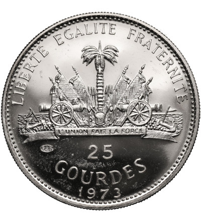 Haiti. 25 Gourdes 1973, Mistrzostwa Świata w Piłce Nożnej, Niemcy 1974