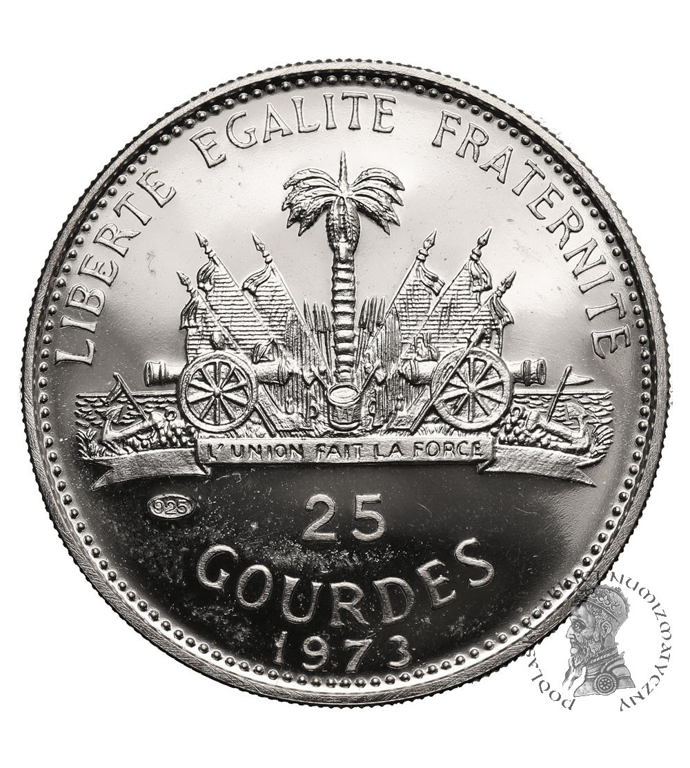 Haiti. 25 Gourdes 1973, World Soccer Championship Games, Germany 1974