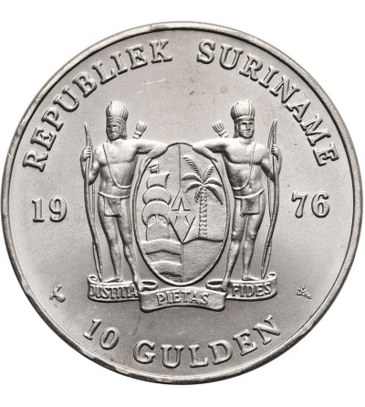 Suriname. 10 Gulden 1976, 1st Anniversary of Independence