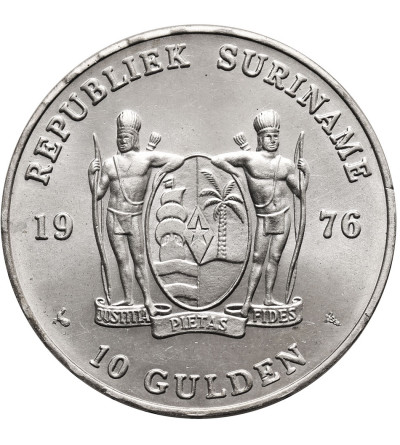 Suriname. 10 Gulden 1976, 1st Anniversary of Independence