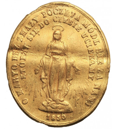 Poland. Gold religious medallion 1836/0, Our Lady of the Immaculate Conception