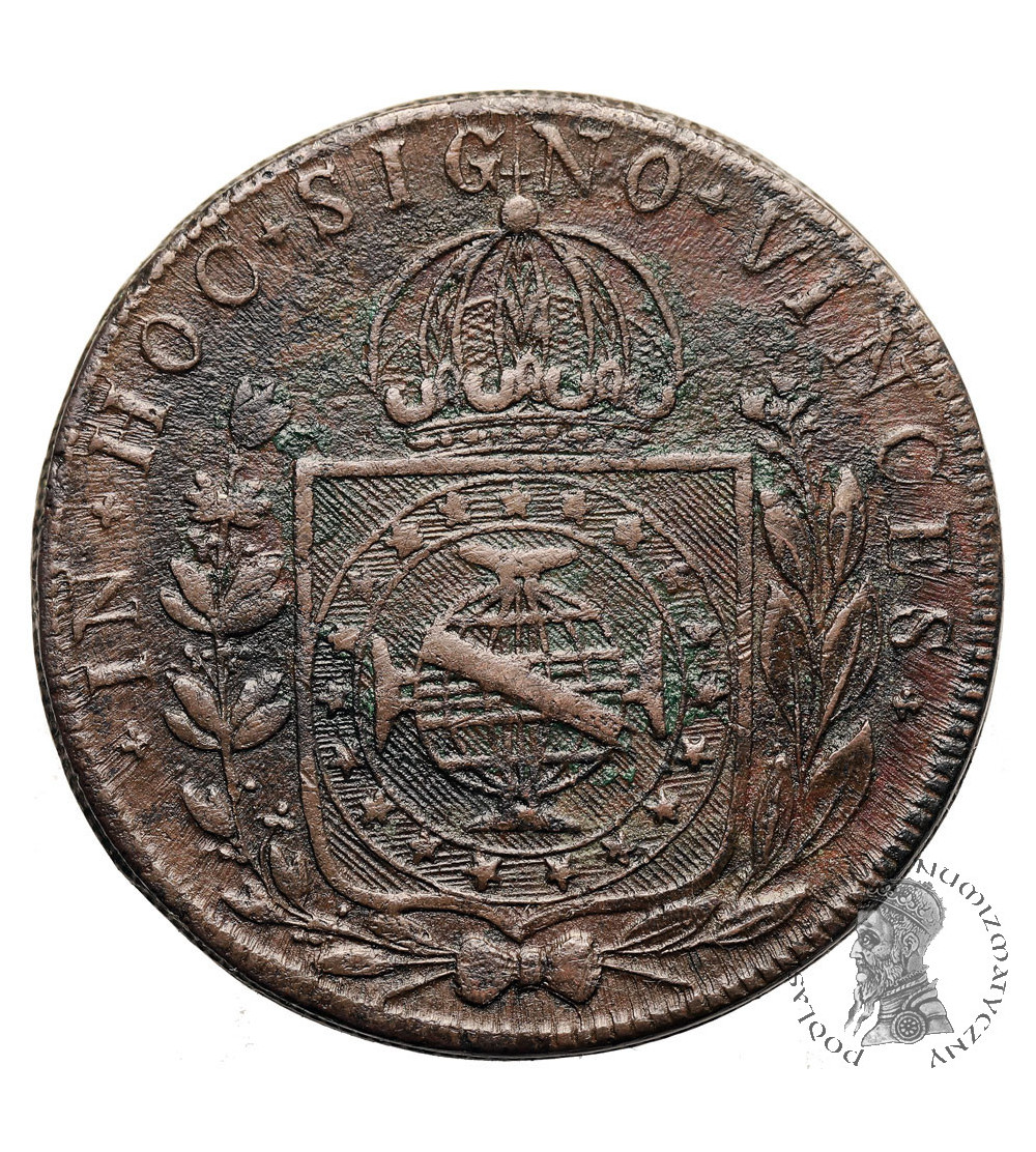 Brazil, Pedro I, 1822-1831. 80 Reis 1824 R, Rio de Janeiro