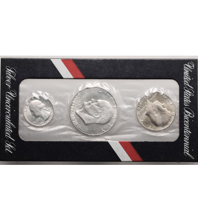 USA. Official Mint Set of silver coins 1976 S, San Francisco. 200th Anniversary of Independence