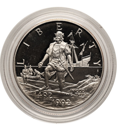 USA. 1/2 Dollar 1992 S, San Francisco, 500th Anniversary of the Voyage of Columbus - Proof