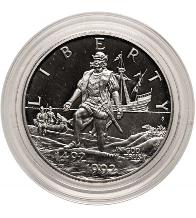 USA. 1/2 Dollar 1992 S, San Francisco, 500th Anniversary of the Voyage of Columbus - Proof