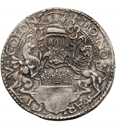 Niemcy. Miasto Kolonia. Talar (Reichstaler) 1569, z tytulaturą MAXIMILI II (Maksymiliana II)