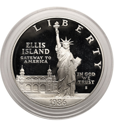 USA. 1 dolar 1986 S, San Francisco, Statua Wolności na wyspie Ellis - Proof