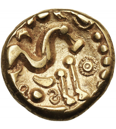 Celts, Northern Gaul. Ambiani. Gold stater circa 60-30 BC. Issue from the Gaulish War period