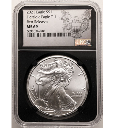 USA. 1 dolar 2021, "American Silver Eagle" - NGC MS 69