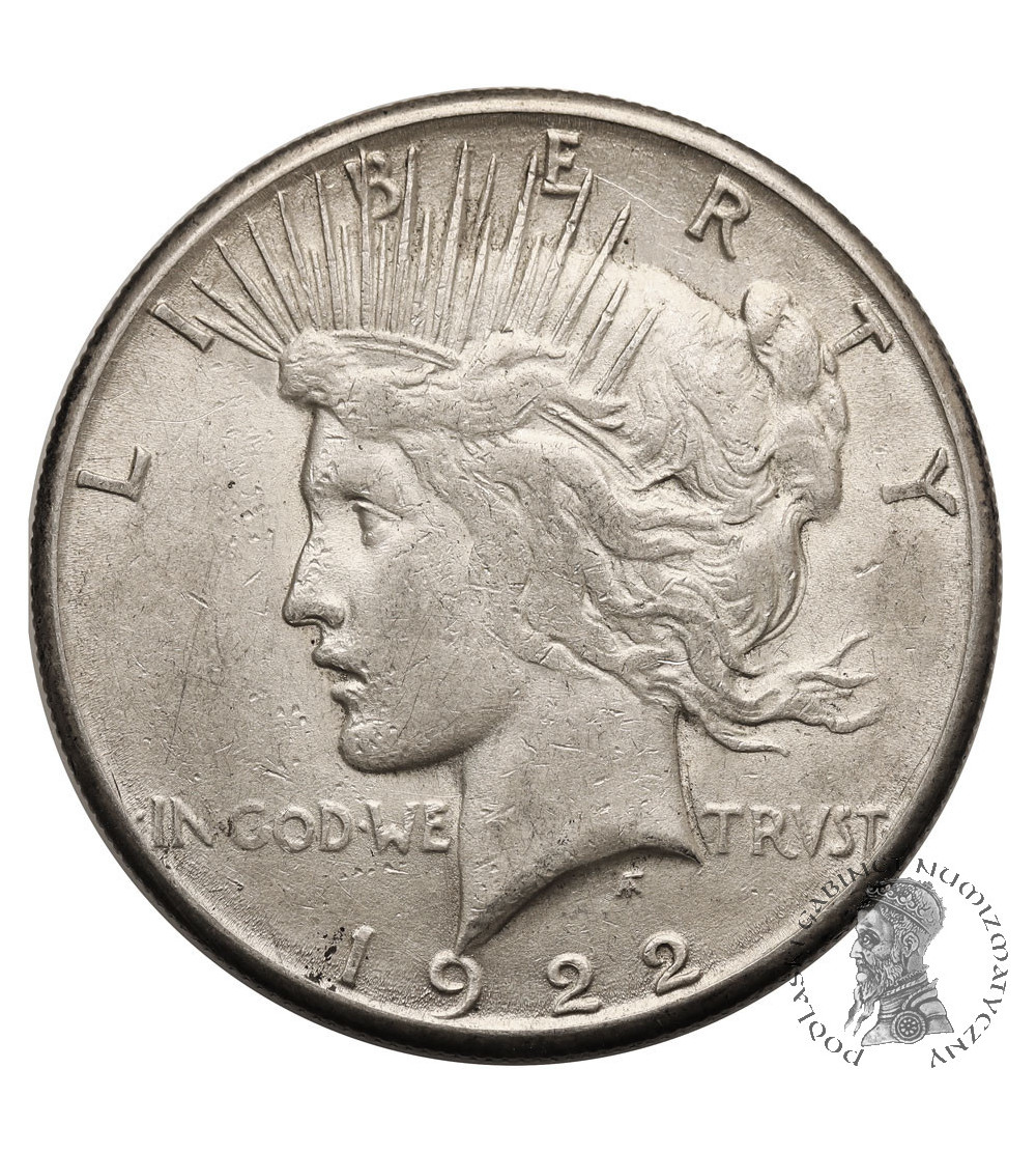 USA. 1 dolar 1922 S, San Francisco, "Peace Dollar"