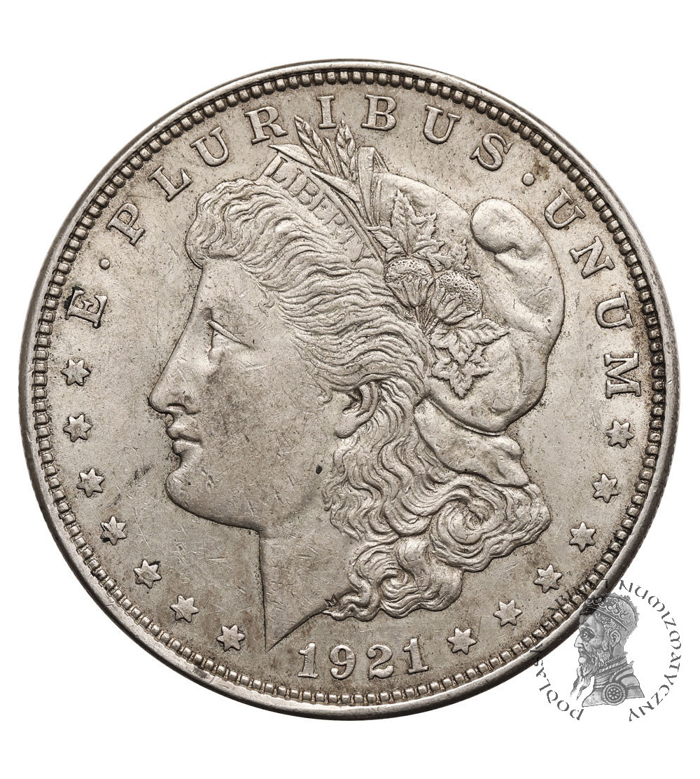 USA. 1 dolar 1921, Filadelfia, "Morgan Dollar"