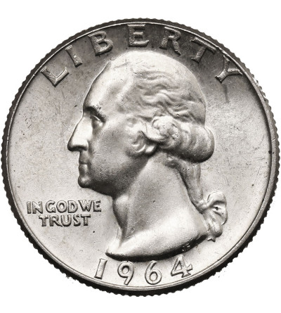 USA. 25 Cents 1964, Philadelphia, “Washington Silver Quarter”