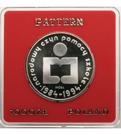 Polska, PRL. 1000 złotych 1986, Narodowy Czyn Pomocy Szkole - próba