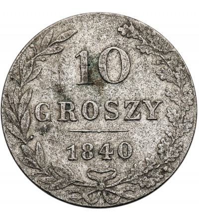 Polska - zabór rosyjski. 10 groszy 1840 MW, Warszawa