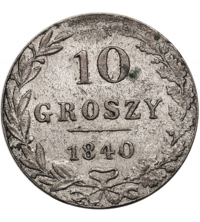 Polska - zabór rosyjski. 10 groszy 1840 MW, Warszawa