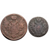 Poland. The Congress Kingdom. Set 1 & 3 Polish Copper Grosz 1823 IB, 1827 IB, Warsaw