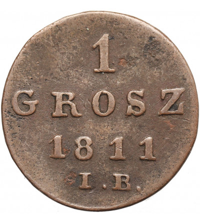 Poland, Grand Duchy of Warsaw. 1 Grosz 1811 IB, Warsaw mint