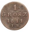 Poland, Grand Duchy of Warsaw. 1 Grosz 1811 IB, Warsaw mint