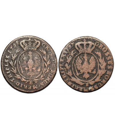 Poland. Prussian partition, South Prussia. Friedrich Wilhelm II, 1786–1797. Set 2 x Trojak 1797, 1797 B, Breslau