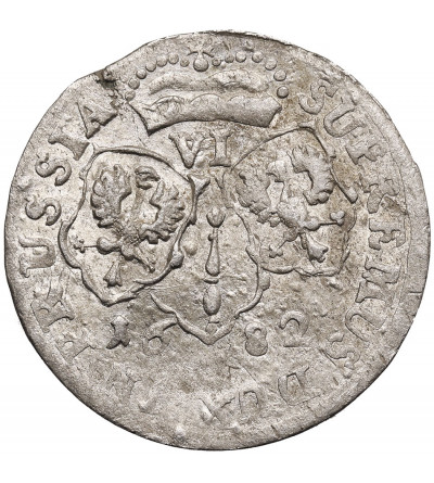 Brandenburg-Preussen (Prussia). Friedrich Wilhelm, the great elector, 1640-1688. 6 Gröscher 1682, HS, Königsberg