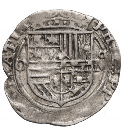 Mexico, Felipe II, 1556-1598. Cob 1 Real no date, 1572-1589 O-Mo, Mexico City Mint