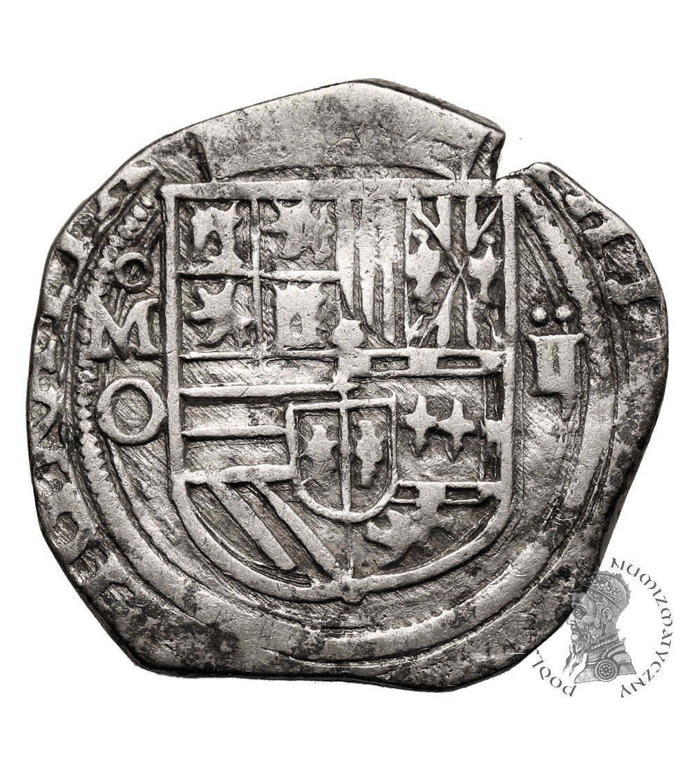 Mexico, Felipe II, 1556-1598. Cob 2 Real no date, (1572-1589) o MO, Mexico City Mint