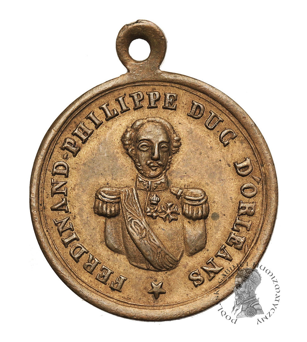 Francja. Medal 1842 upamiętniający śmierć Ferdynanda Filipa, księcia Orleanu