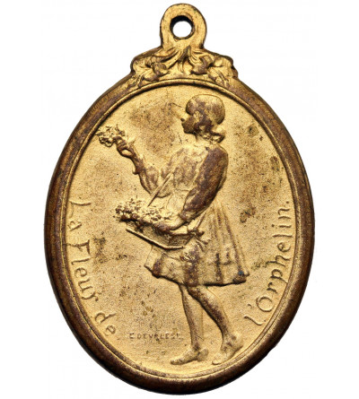 Belgium. Medal /pendant “La fleur de l'orphelin” commemorating war orphans, Godefroid Devreese