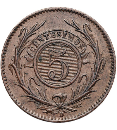 Uruguay. 5 Centesimos 1857 D