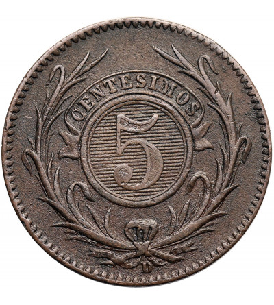 Uruguay. 5 Centesimos 1857 D