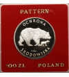 Polska, PRL (1952-1989). 100 złotych 1983, Niedźwiedzie, seria Ochrona Środowiska - Próba