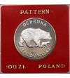 Polska, PRL (1952-1989). 100 złotych 1983, Niedźwiedzie, seria Ochrona Środowiska - Próba